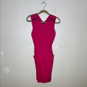 Geary Rourke Kamisato Vintage Pink and Gold Cocktail Dress Size 10